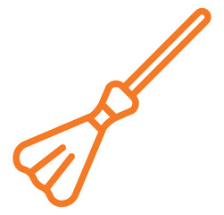 Poster - Orange broom, illustration, vector on a white background.