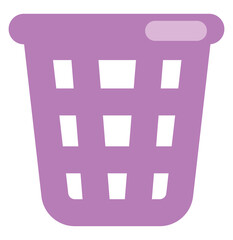 Poster - Purple bin, illustration, vector on a white background.