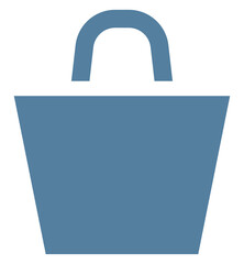 Sticker - Shopping bag, illustration, vector, on a white background.