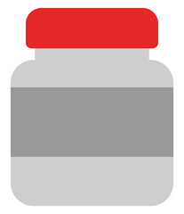 Canvas Print - Medicine bottle, illustration, vector, on a white background.