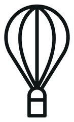 Sticker - Air balloon, illustration, vector, on a white background.