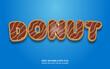 Donut Cake text style effect	