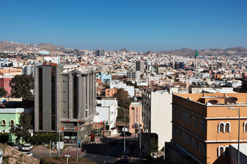 Wall Mural - The panoramic view of Abha city, Saudi Arabia