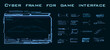 © PALERM089 - Cyber frame for game interface. Set blocks square frames and callouts with text. Modern futuristic HUD user interface. High technology screen digital hologram window