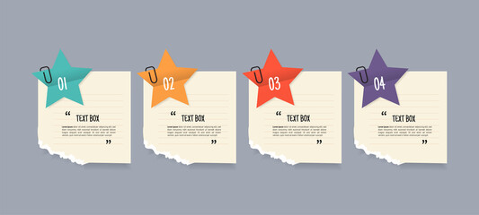 Poster - Text box design with note papers.	
