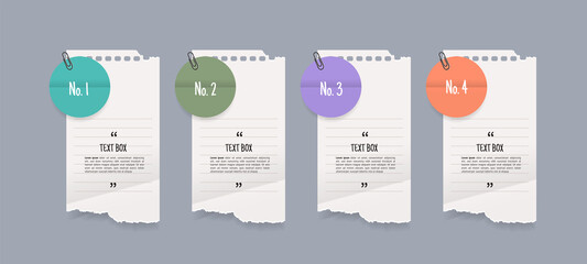 Poster - Text box design with note papers.	
