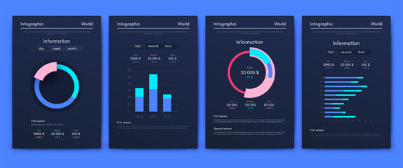 Vector graphics infographics with mobile phone. Template for creating mobile applications, workflow layout, diagram, banner, web design, business reports