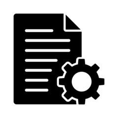 Document settings or file settings flat vector icon for technology apps and websites