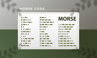 international morse code, suitable for learning about morse code