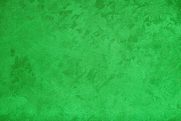 Texture of green decorative plaster or concrete. Abstract grunge background.