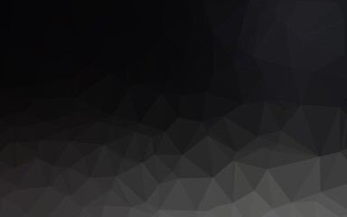  Dark Black vector polygon abstract layout.