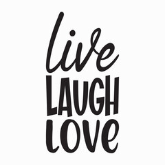 Canvas Print - live laugh love letter quote