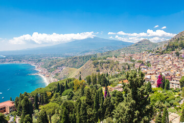 Wall Mural - Cityscape of Taormina in Sicily