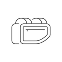 Motorcycle Bag Line Outline Icon