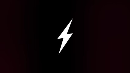 Aufkleber - Lightning bolt icon with glitch art effect. Retro futurism 80s 90s dynamic wave style. Video signal damage with tv noise and old screen interference. Loop 4k