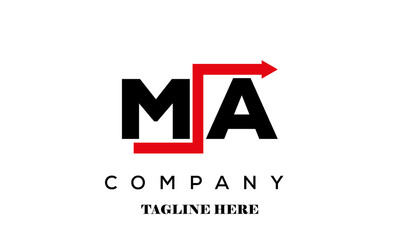 MA creative financial advice latter logo vector