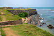 On the ancient bastions of the Galle, sunny day. Sri Lanka