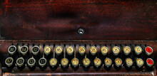 Close Up Of Old Cash Register Keys