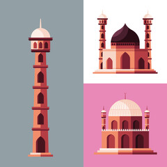 Poster - muslim tower and mosques