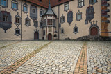 Fototapeta Uliczki - High Castle of Füssen (Hohes Schloss) in old town of Fussen, Bavaria, Germany