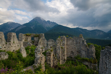 Wall Mural - Ruins of the 13th century medieval castle of Ehrenberg, Reutte, Austria