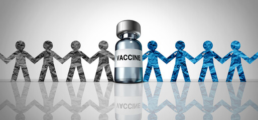 Wall Mural - Vaccinated and Unvaccinated