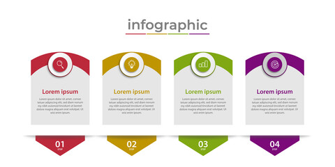 Presentation business infographic template with 4 options. 