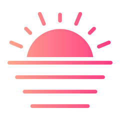 Sunset gradient icon