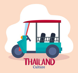 Wall Mural - Thailand culture cart