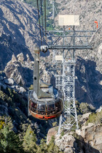 Ascending To Mountains By Palm Springs Aerial Tramway