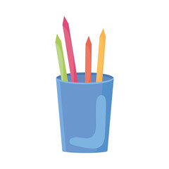 Poster - pencils mug icon