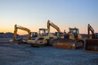 construction excavating equipment bulldozer earthmover backhoe hydraulic machines heavy tools