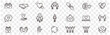 © yukipon00 - Friendship partnership handshake and love line icons.