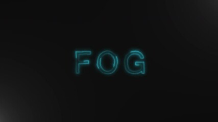Wall Mural - foggy fog text word with flare for background