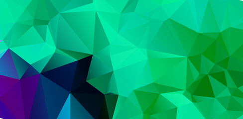 Green vivid geometric abstract bright green blurred mosaic wallpaper with triangle shapes for banner