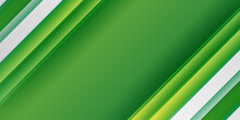 Modern 3D Green White Gold Dark Background For Presentation Design. Vector Illustration Design For Presentation, Banner, Cover, Web, Flyer, Card, Poster, Wallpaper, Texture, Slide, Magazine 