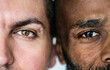 © Rawpixel.com - Two different ethnic men's eyes closeup