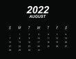 © esbeauda - Template of calendar 2022 August