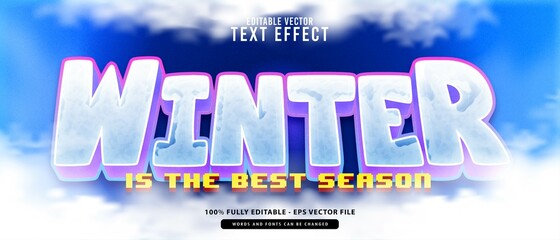 Sticker - Winter. Elegant Modern  Editable Text Effect