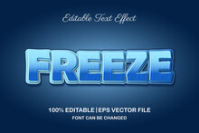 Freeze 3d Editable Text Effect