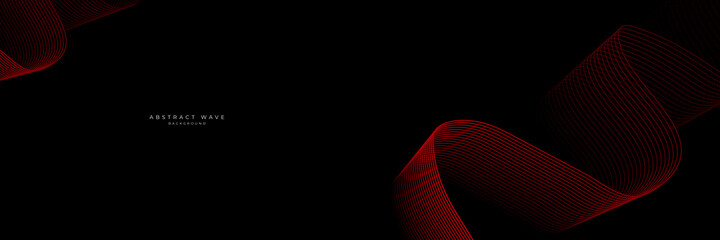 Red technology banner background