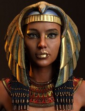 3D Rendering Illustration Egyptian Style Queen Avatar