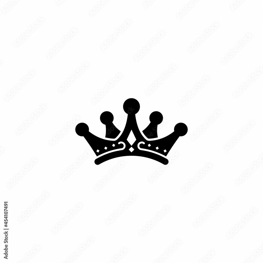 Royal King Queen Crown Elegant Luxury logo design Stock Vector | Adobe ...