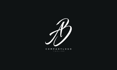 AB, BA, Abstract initial monogram letter alphabet logo design