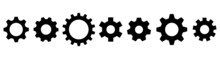 Gear Setting Icon Vector Collection. Cog Wheel And Gears Isolated. Symbol Of Setting. Vector Illustration