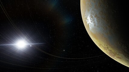 Wall Mural - Planet, stars and galaxy