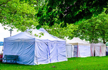 Sticker - nice tent at a park