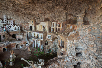 Monte S. Angelo, Foggia. The abbey of Santa Maria di Pulsano. The artistic nativity scene.