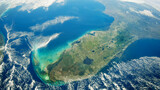 Fototapeta Londyn - View of Florida from the space. Elements of this image furnished by NASA.