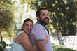 ©  Yistocking - a fat couple posing in a park